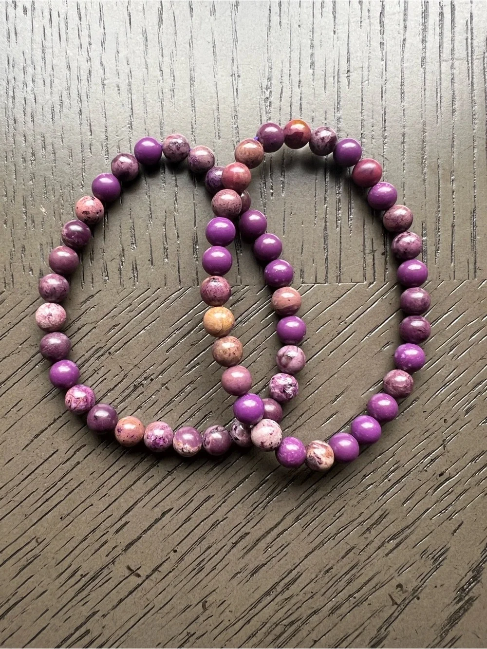 Purple sugilite bracelet 6mm SIZE 6.5’ ( ONE )